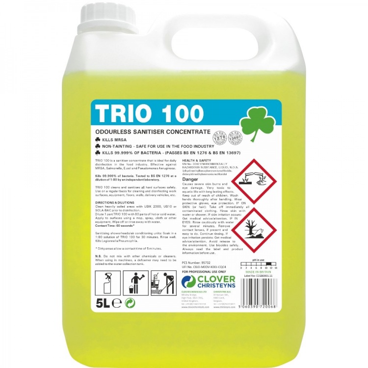 Clover  Chemicals Trio 100 Sanitiser Concentrate (201)